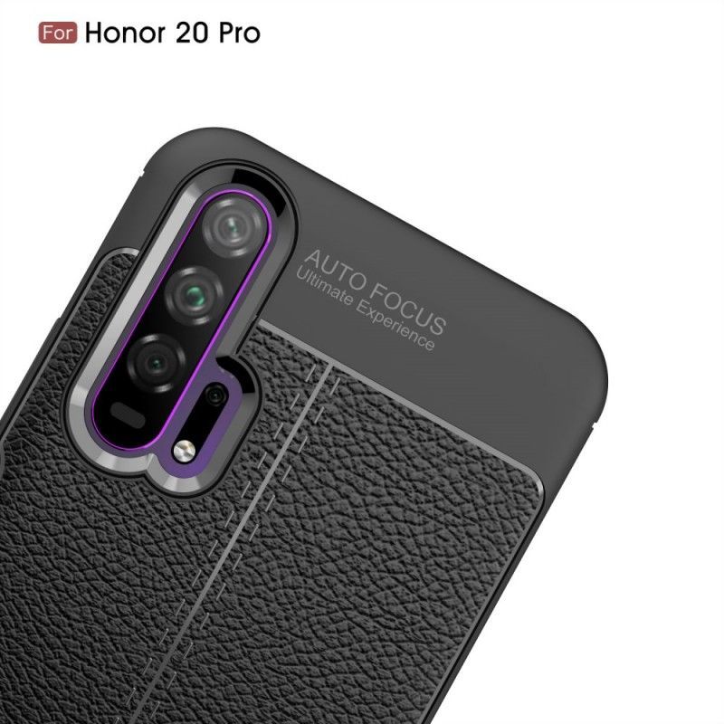 Kryt Honor 20 Pro Litchi S Dvojitým Koženým Efektem