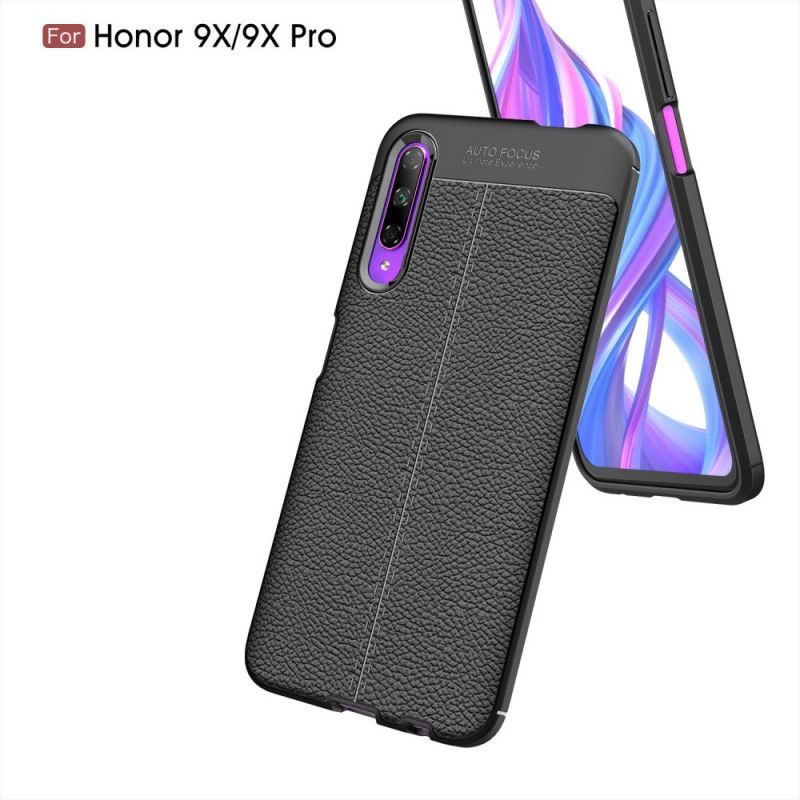 Kryt Honor 9x Pro Litchi S Dvojitým Koženým Efektem