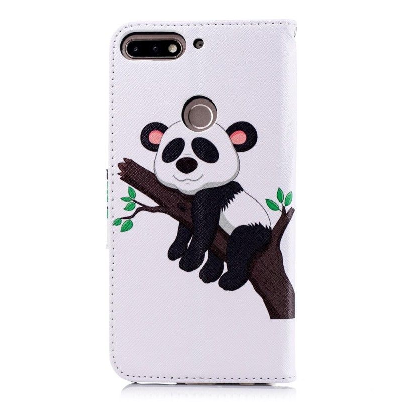 Obal Huawei Y7 2018 / Peněženková Pouzdra Honor 7c Líná Panda