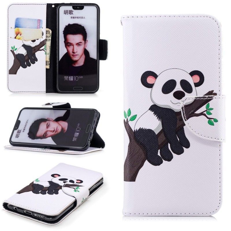 Peněženková Pouzdra Honor 10 Líná Panda