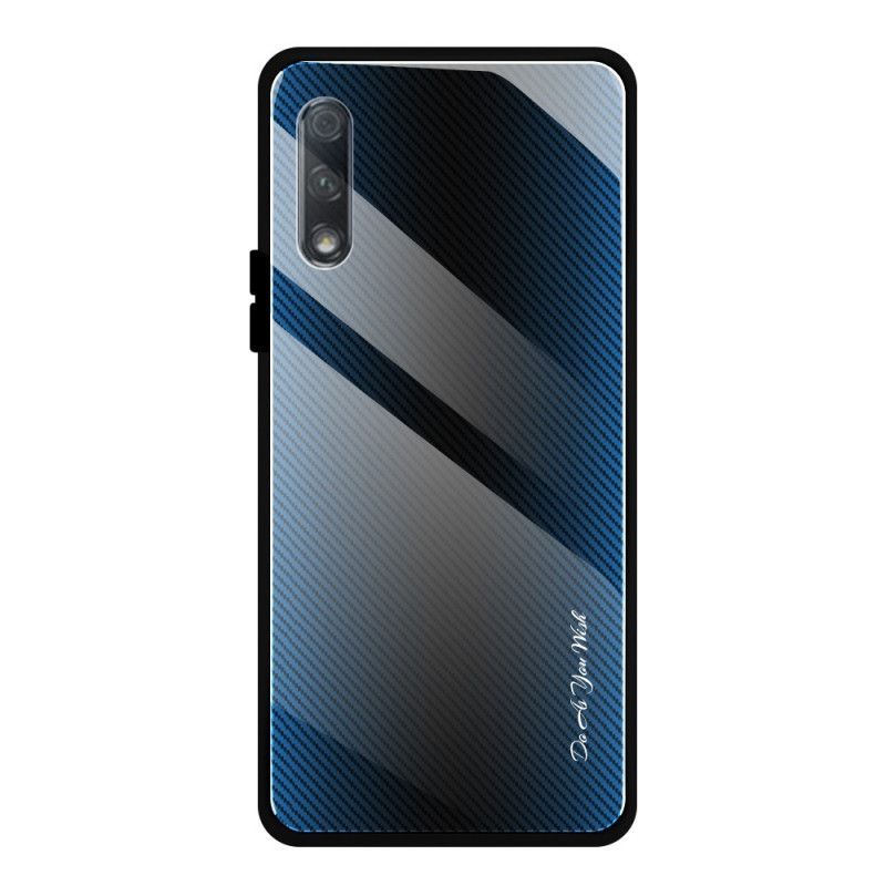 Pouzdro Huawei P Smart Pro / Uhlíkové Tvrzené Sklo Kryt Na Honor 9x Pro