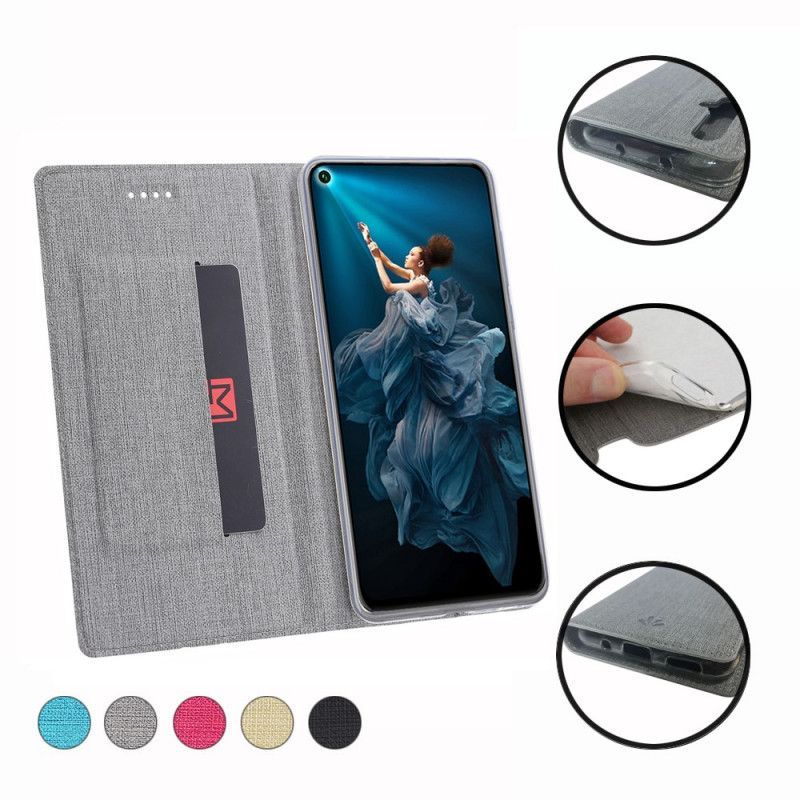 Česť Překlopení Krytu 20 / Kožené Pouzdro Folio Huawei Nova 5t Texturovaný Vili Dmx