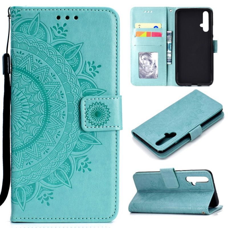 Cover Čest 20 / Flipové Pouzdro Huawei Nova 5t Sun Mandala