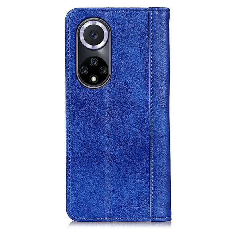 Flip Cover Honor 50 / Huawei Nova 9 Dělená Liči Kůže Elegance