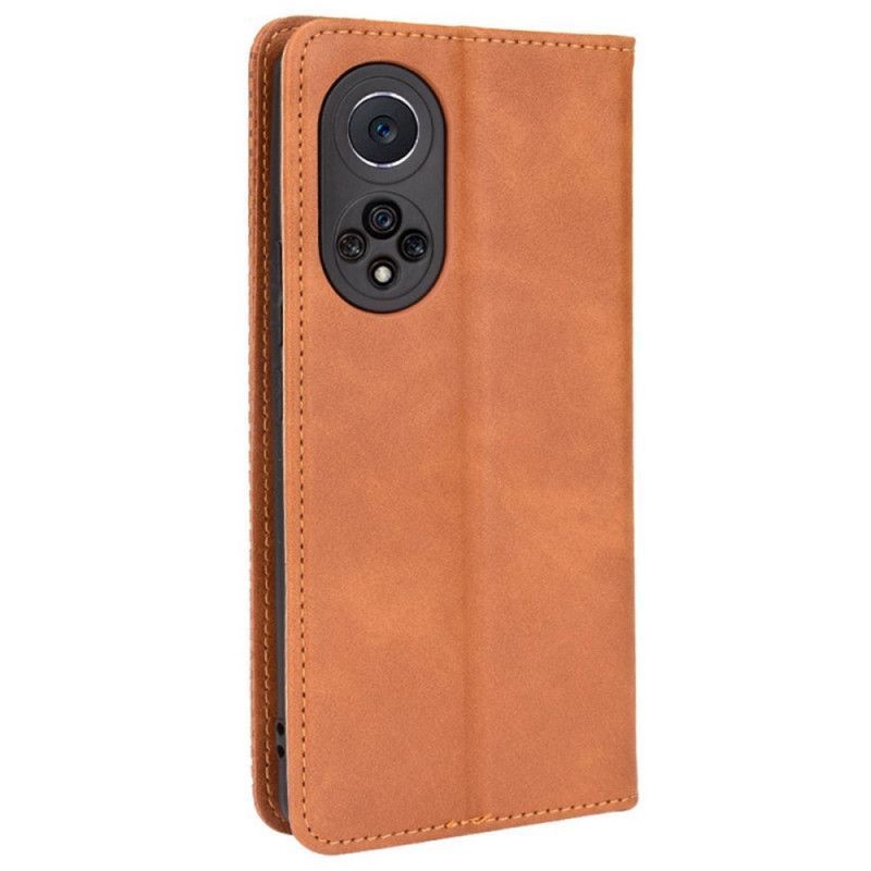 Flip Cover Honor 50 Pro / Huawei Nova 9 Pro Stylizovaný Vintage Kožený Efekt