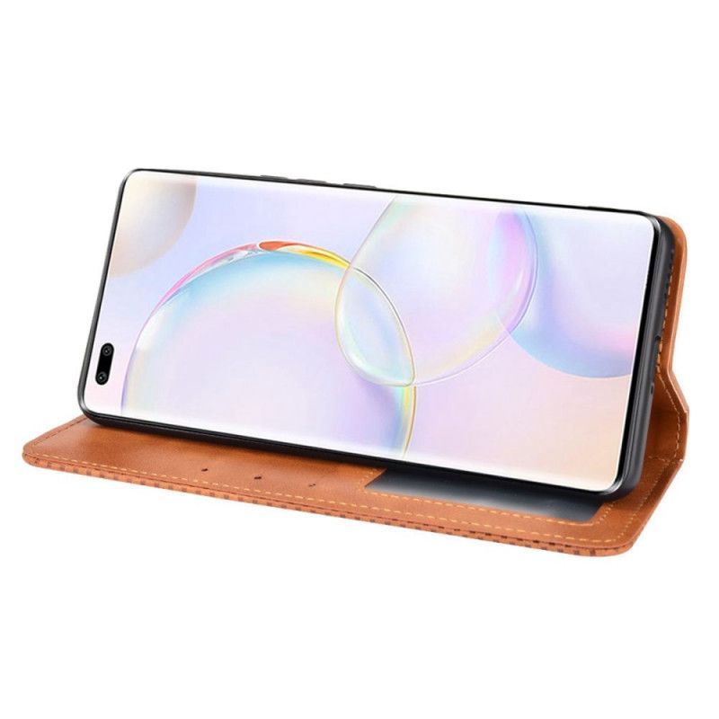 Flip Cover Honor 50 Pro / Huawei Nova 9 Pro Stylizovaný Vintage Kožený Efekt