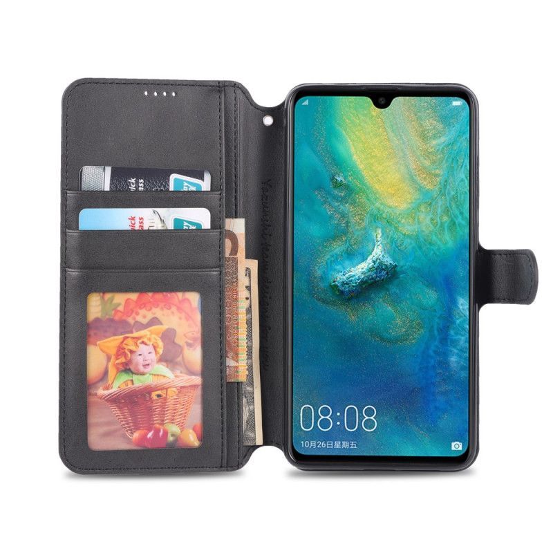 Flipové Pouzdro Huawei Mate 20 Azns Kožený Efekt