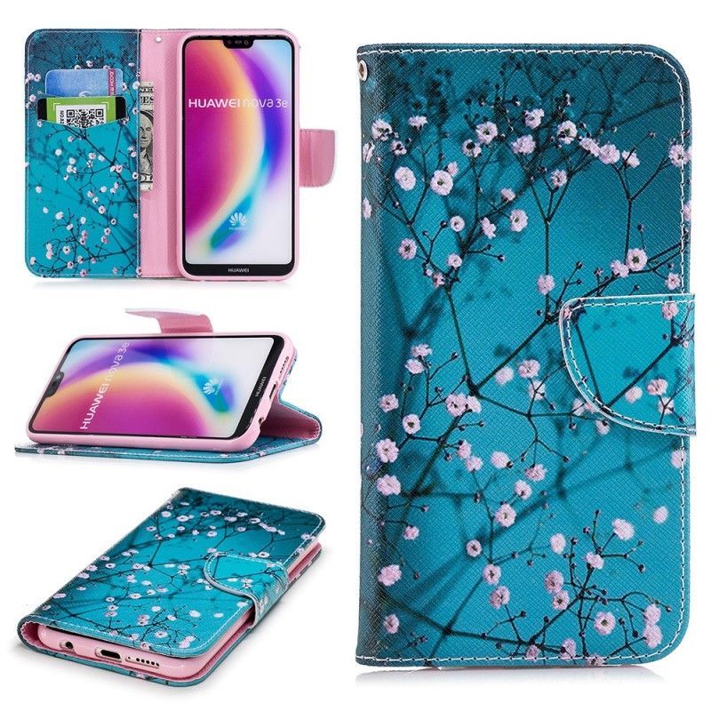 Flipové Pouzdro Huawei P20 Lite Kvetoucí Strom