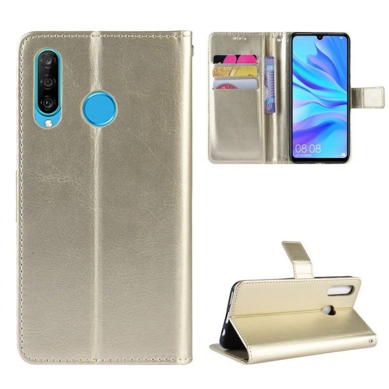 Flipové Pouzdro Huawei P30 Lite Lesklá Imitace Kůže