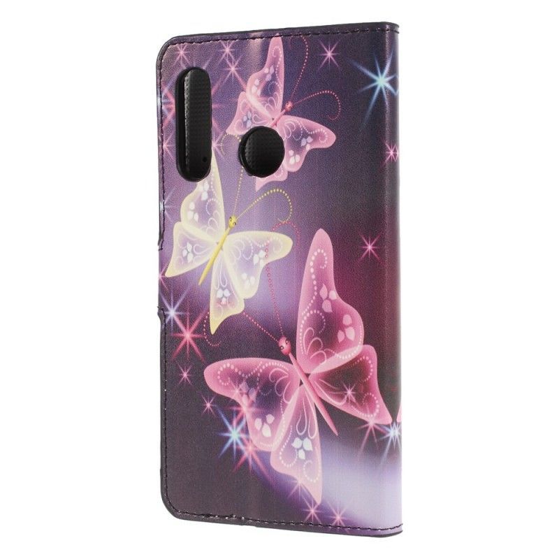 Flipové Pouzdro Huawei P30 Lite Neonoví Motýli