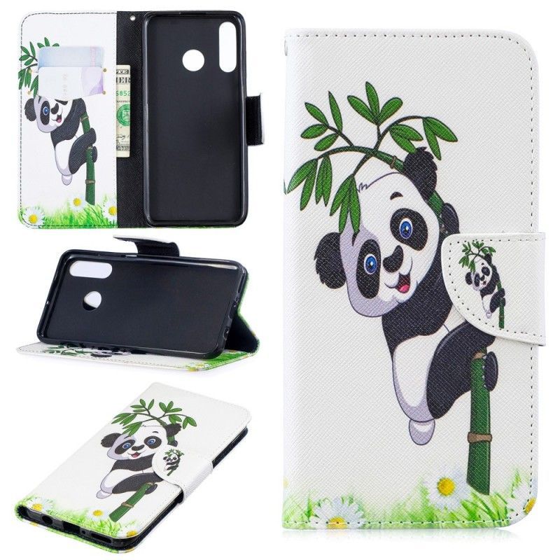 Flipové Pouzdro Huawei P30 Lite Panda Na Bambusu