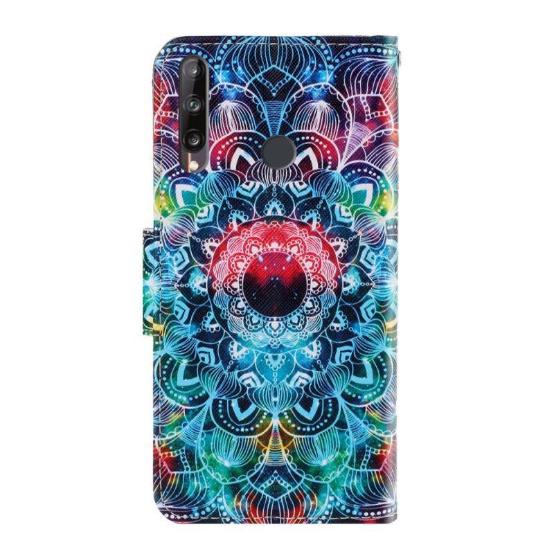 Flipové Pouzdro Huawei P40 Lite E / Y7p Okázalá Pásková Mandala