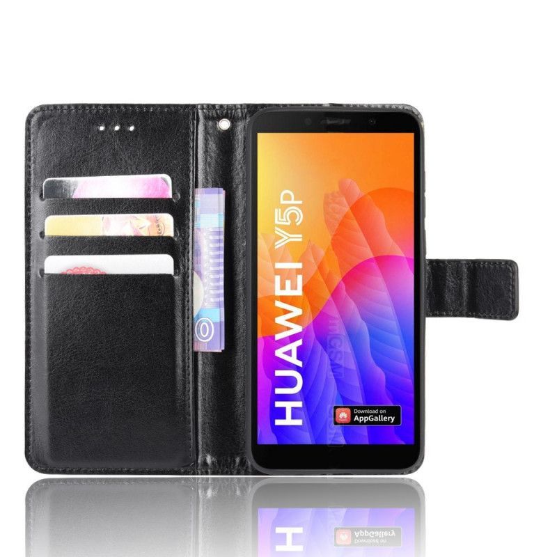 Flipové Pouzdro Huawei Y5p Lesklá Imitace Kůže