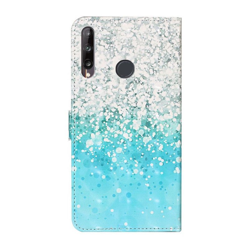 Flipové Pouzdro Huawei Y6p Gradient Modrých Třpytek