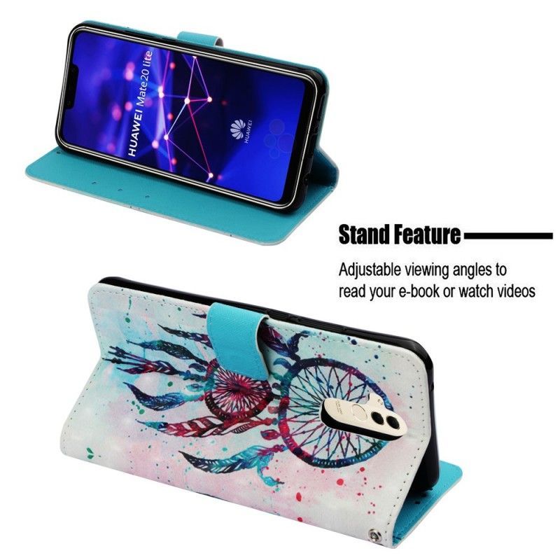 Flipové Pouzdro Na Huawei Mate 20 Lite 3d Barevný Lapač Snů