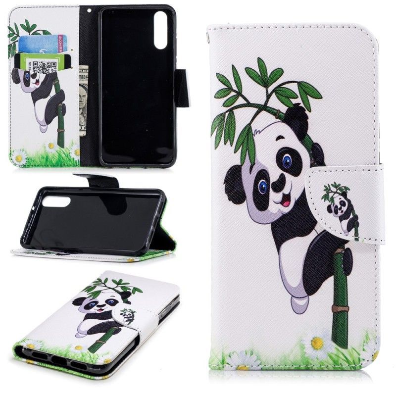 Flipové Pouzdro Na Huawei P20 Panda Na Bambusu