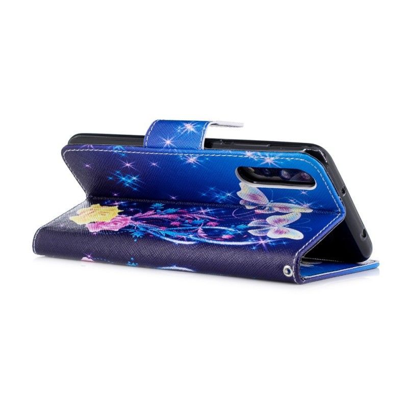 Flipové Pouzdro Na Huawei P20 Pro Motýli V Noci