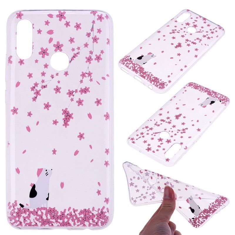 Honor 10 Lite Case / Kryt Huawei P Smart 2019 Petals A Cat