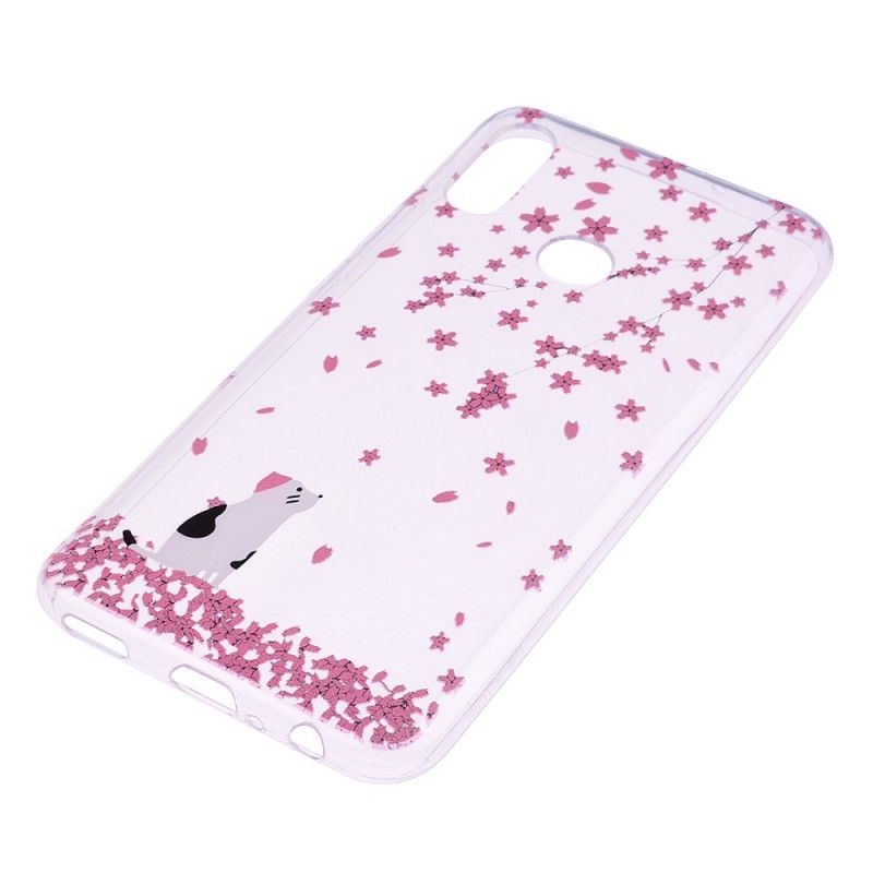 Honor 10 Lite Case / Kryt Huawei P Smart 2019 Petals A Cat