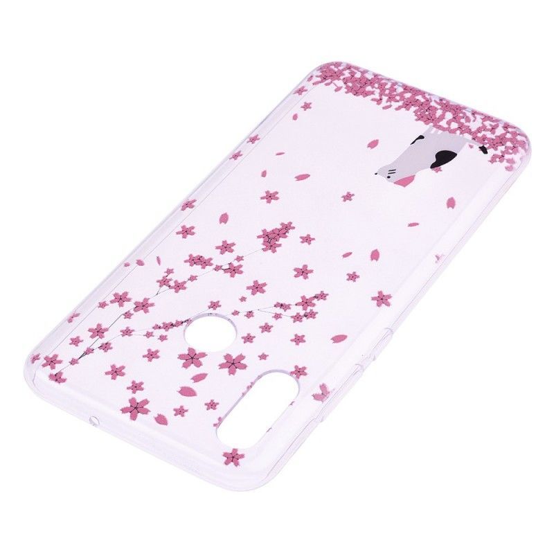 Honor 10 Lite Case / Kryt Huawei P Smart 2019 Petals A Cat