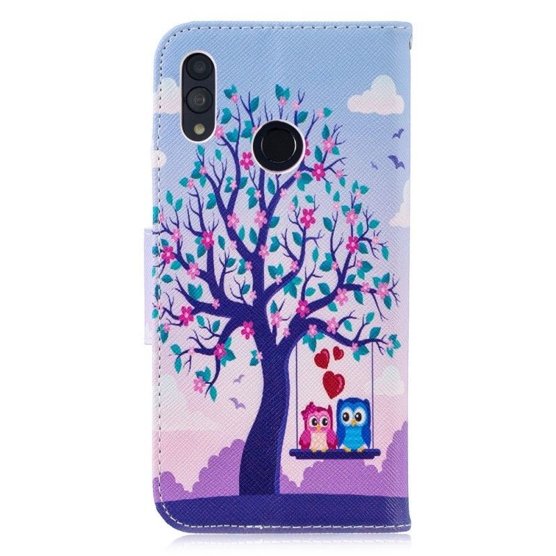 Honor 10 Lite Cover / Flipové Pouzdro Huawei P Smart 2019 Sovy Na Houpačce