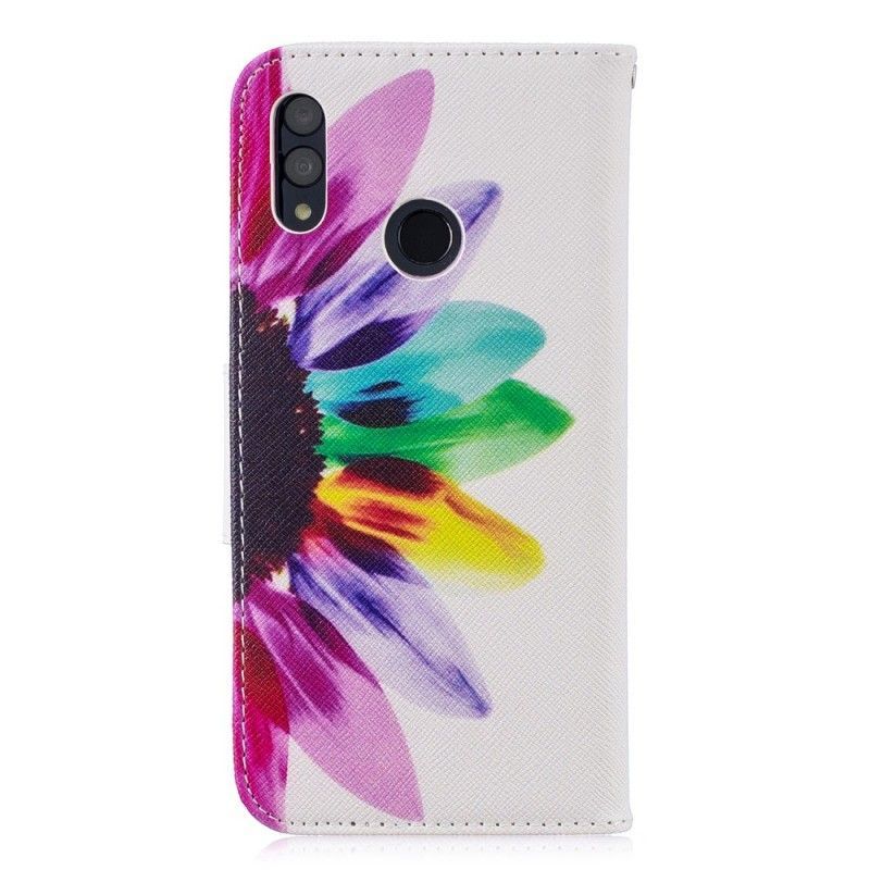 Honor 10 Lite Cover / Peněženková Pouzdra Huawei P Smart 2019 Akvarelový Květ