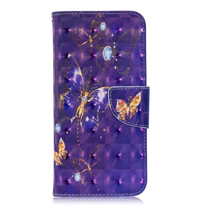 Honor 10 Lite Cover / Peněženková Pouzdra Huawei P Smart 2019 Butterflies Kings