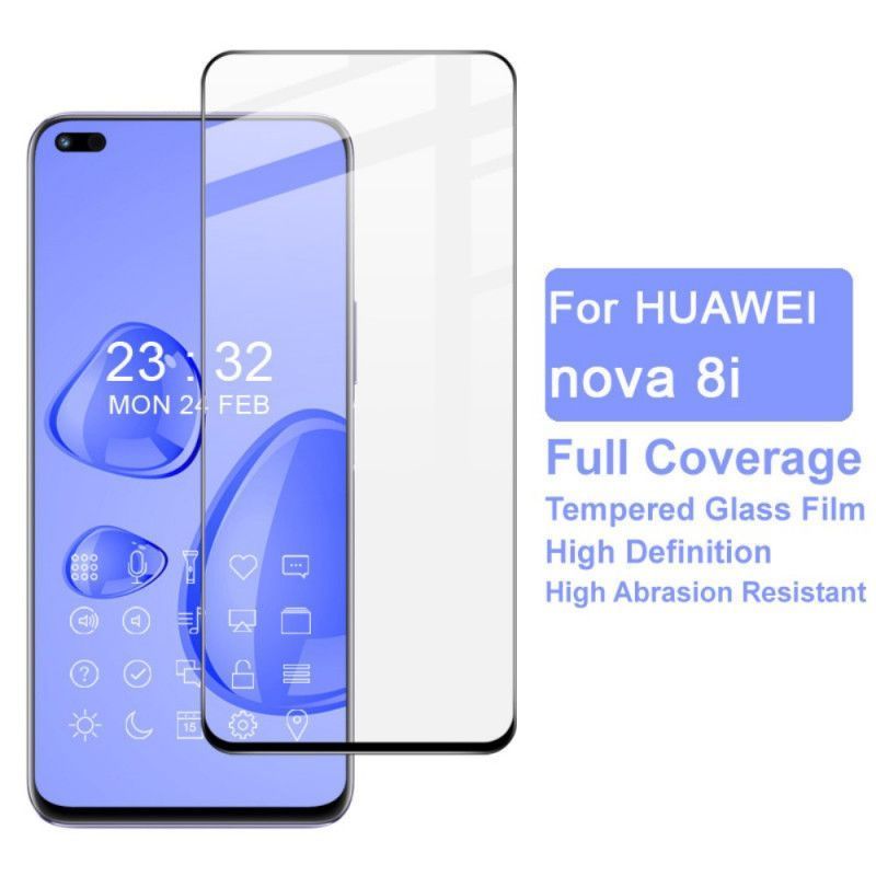 Honor 50 Lite / Huawei Nova 8i Tvrzené Sklo S Černým Obrysem Pro Ochranu Obrazovky