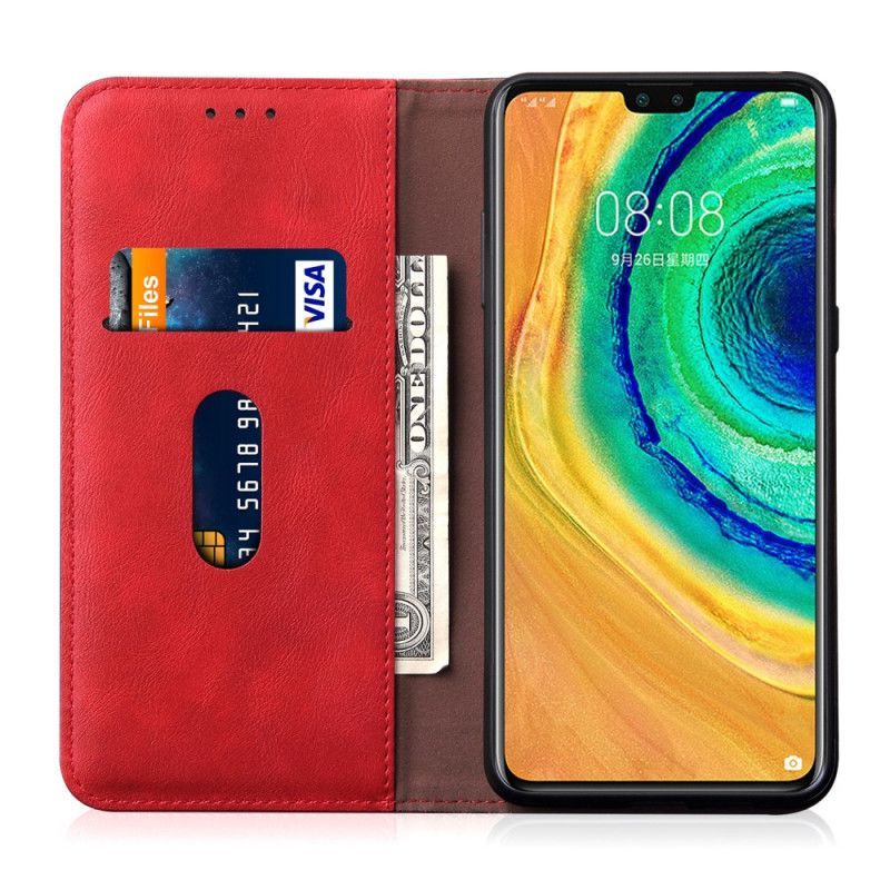 Kožené Pouzdro Folio Huawei Mate 30 Pro Švy S Koženým Efektem