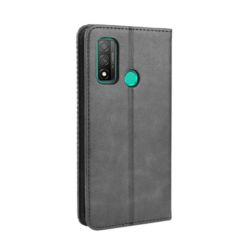 Kožené Pouzdro Folio Huawei P Smart 2020 Stylizovaný Vintage Kožený Efekt