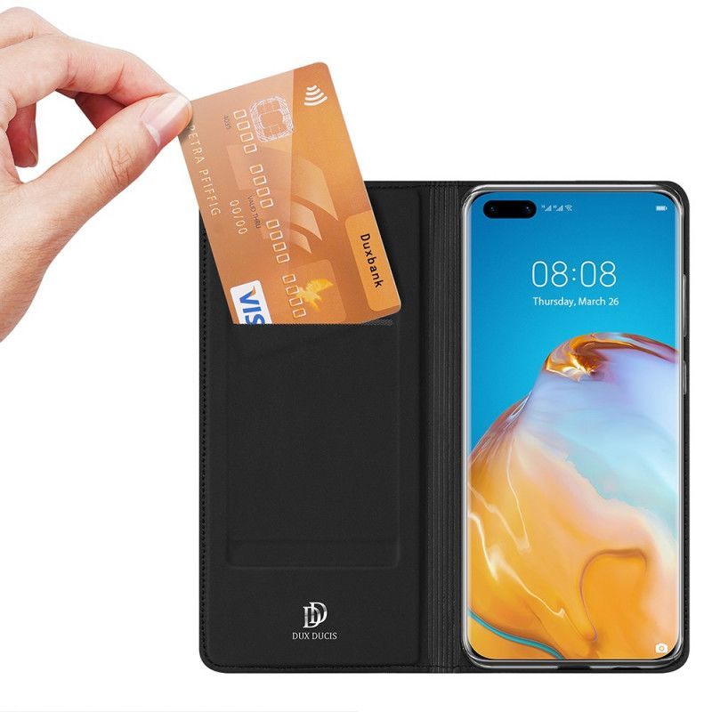 Kožené Pouzdro Folio Huawei P40 Kůže Pro Dux Ducis