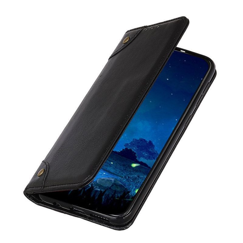 Kožené Pouzdro Folio Huawei P40 Lite E / Y7p Staré Štípané Nýty