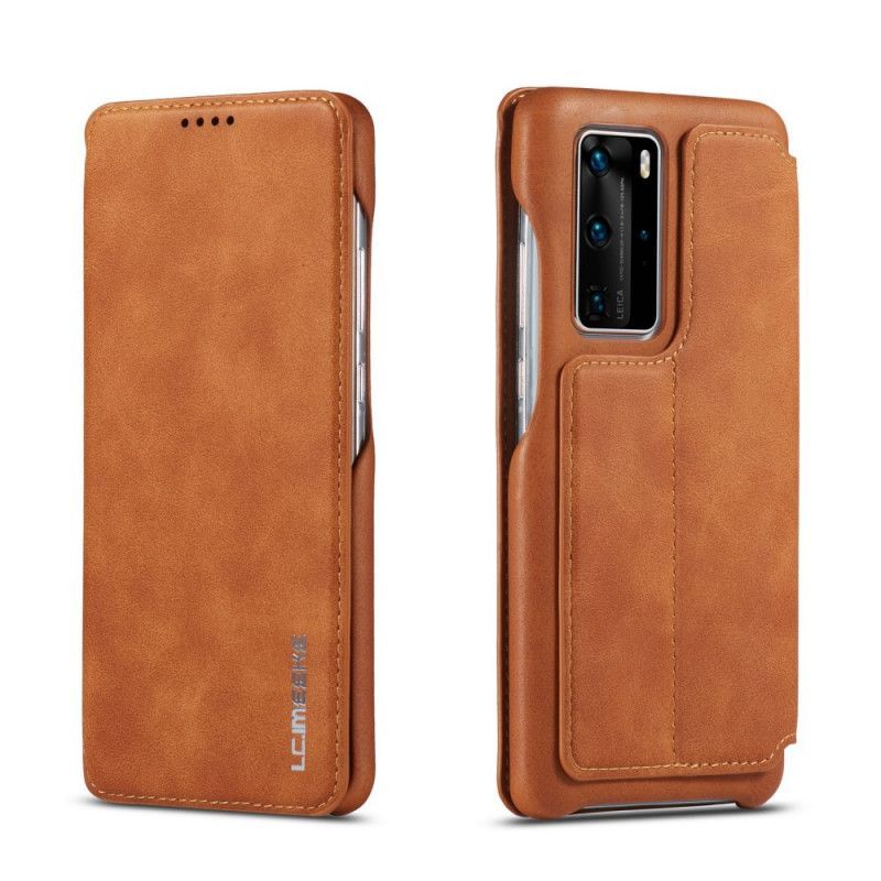 Kožené Pouzdro Folio Huawei P40 Pro Lc.imeeke Kožený Efekt