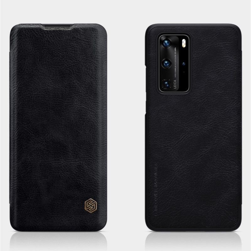 Kožené Pouzdro Folio Huawei P40 Pro Qin Série Nillkin