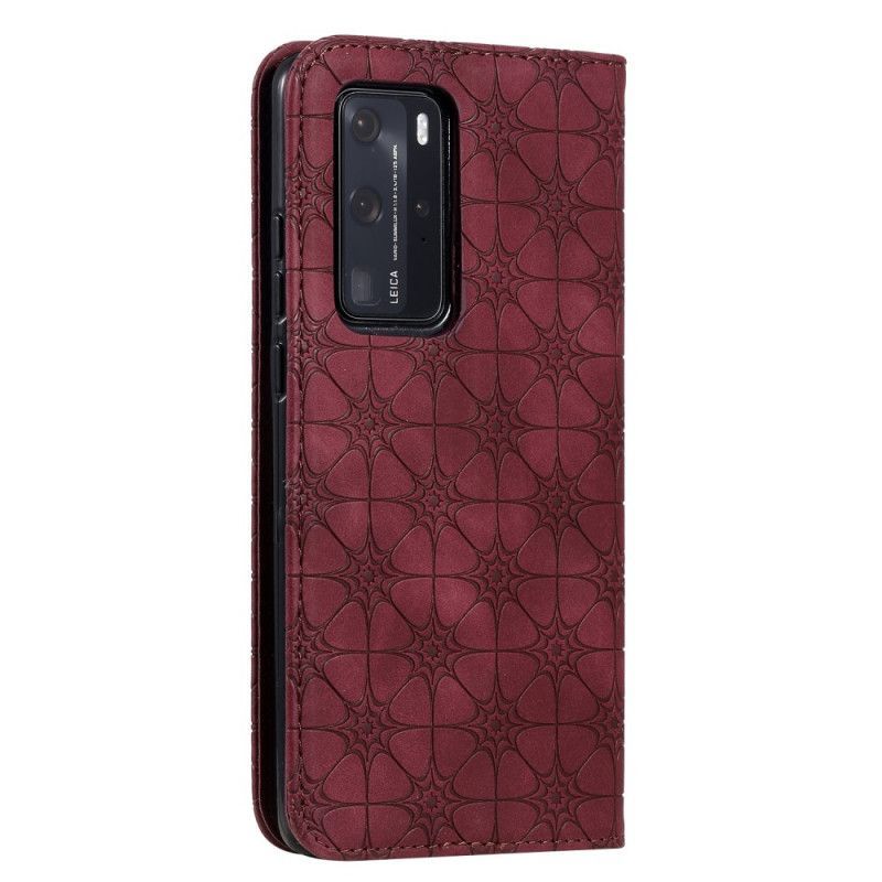 Kožené Pouzdro Folio Huawei P40 Pro Tisk Hvězdy