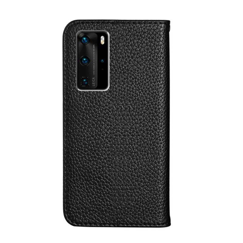 Kožené Pouzdro Folio Huawei P40 Pro Ultra Elegantní Umělá Kůže Z Liči