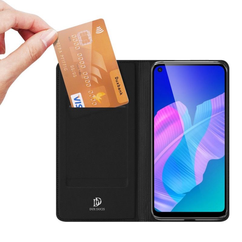 Kožené Pouzdro Folio Na Huawei P40 Lite E / Y7p Kůže Pro Dux Ducis