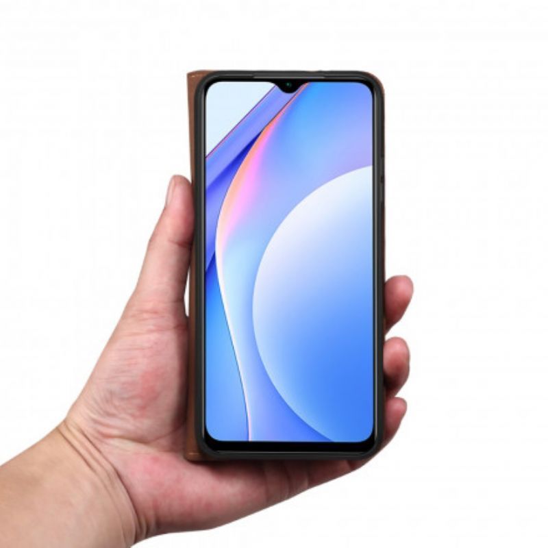 Kožené Pouzdro Folio Na Huawei P50 Pro Voskovaná Imitace Kůže