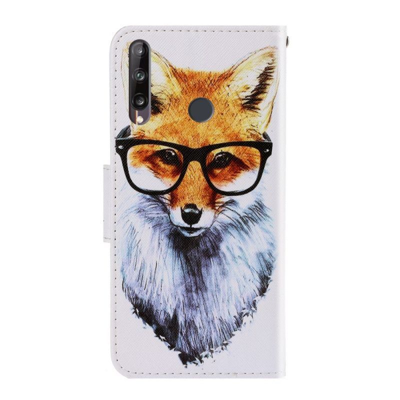 Kožené Pouzdro Huawei P40 Lite E / Y7p Nerdy Liška S Popruhem