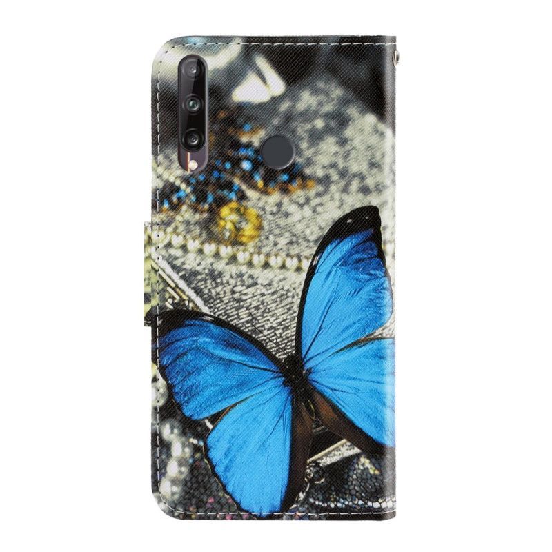 Kožené Pouzdro Huawei P40 Lite E / Y7p Varianty Tanga Motýlů