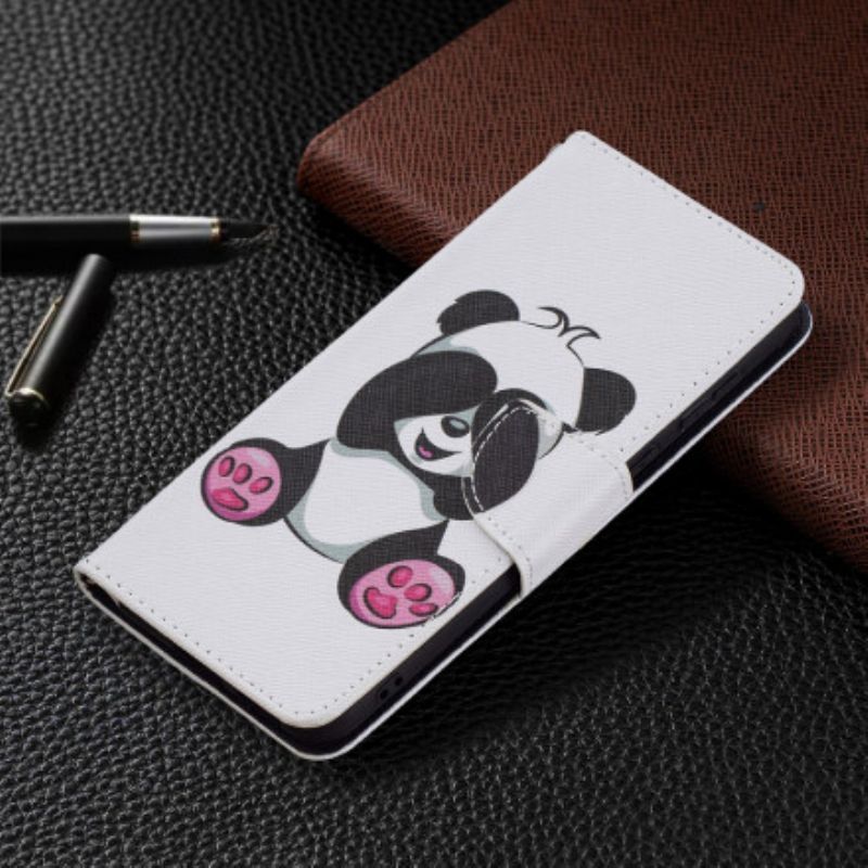 Kožené Pouzdro Huawei P50 Panda Na Bambusu