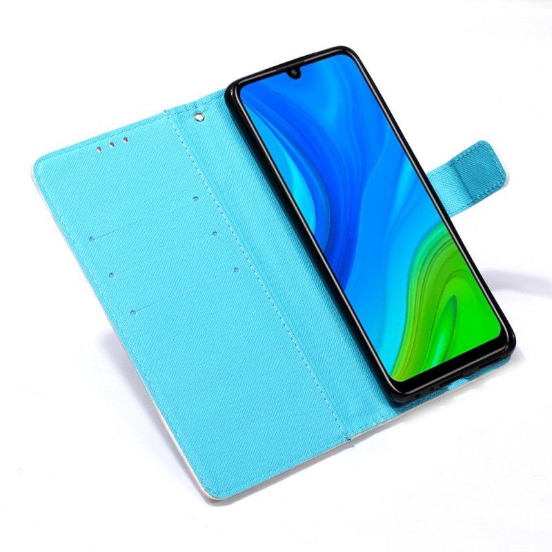 Kožený Kryt Na Huawei P Smart 2020 Akvarelový Lapač Snů