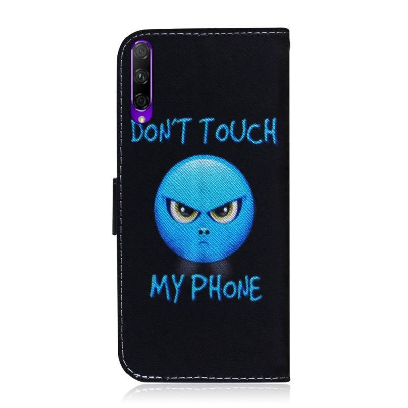 Kožený Kryt Na Huawei P Smart Pro / Čest 9x Profesionálnímu Emoji Telefonu