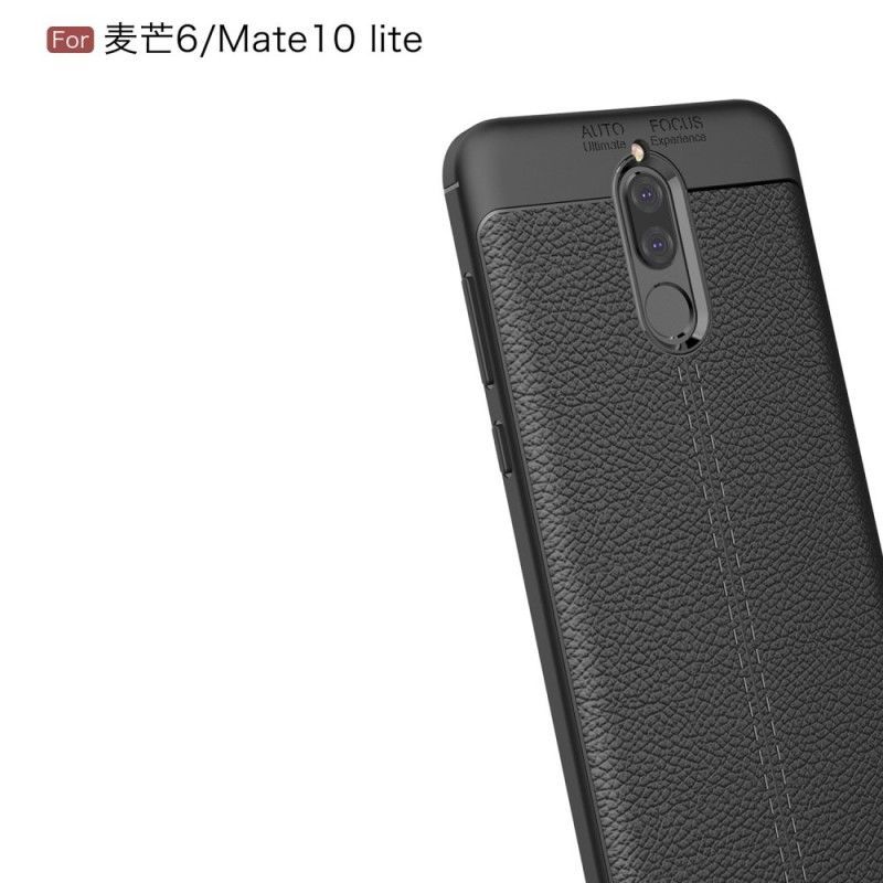 Kryt Huawei Mate 10 Lite Litchi S Dvojitým Koženým Efektem