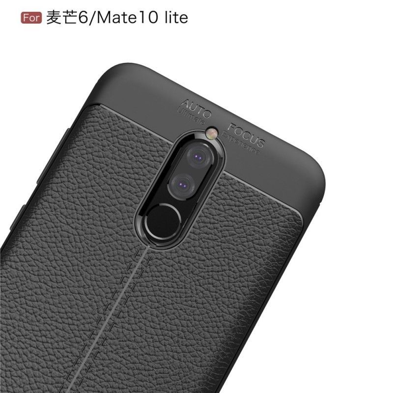 Kryt Huawei Mate 10 Lite Litchi S Dvojitým Koženým Efektem