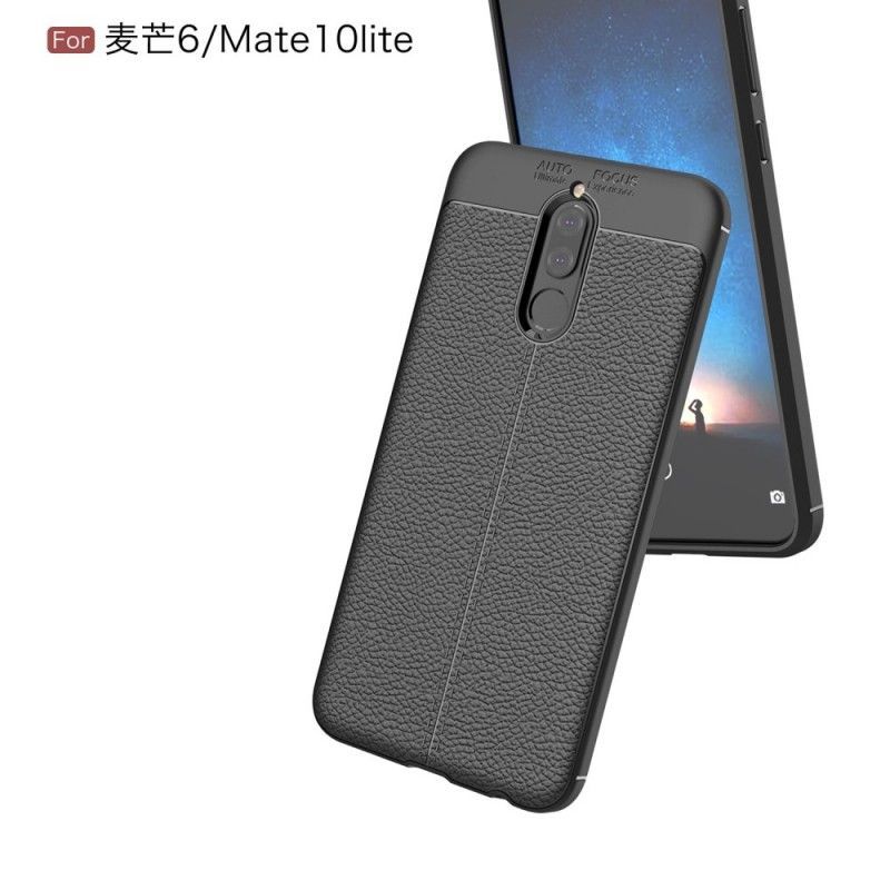 Kryt Huawei Mate 10 Lite Litchi S Dvojitým Koženým Efektem