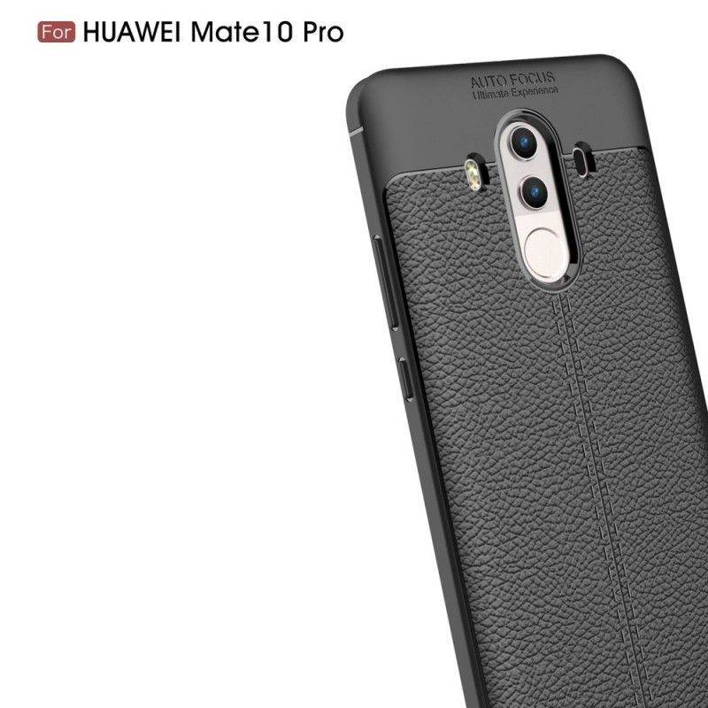 Kryt Huawei Mate 10 Pro Litchi S Dvojitým Koženým Efektem