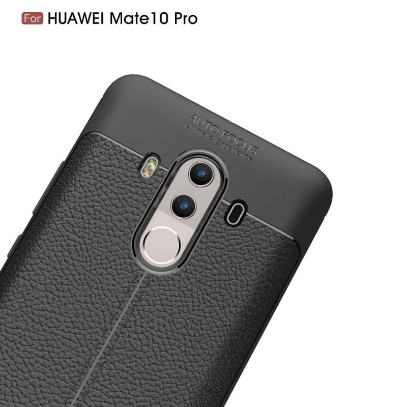 Kryt Huawei Mate 10 Pro Litchi S Dvojitým Koženým Efektem