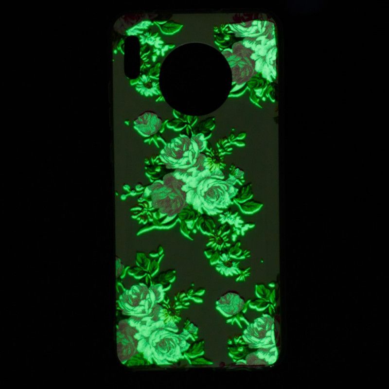 Kryt Huawei Mate 30 Fluorescenční Květiny Svobody