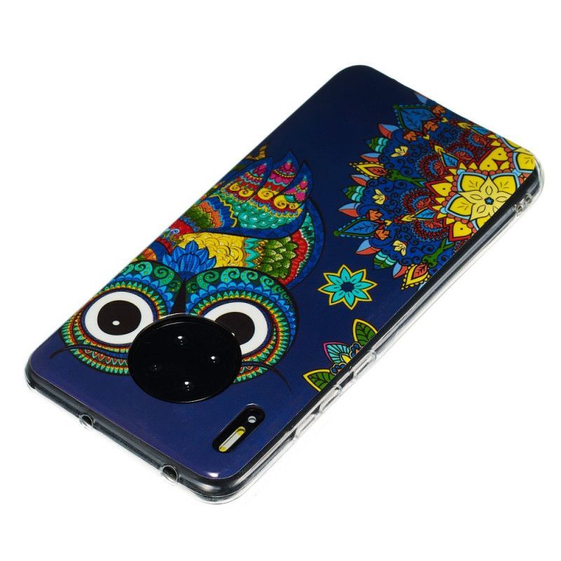 Kryt Huawei Mate 30 Fluorescenční Mandala Sova